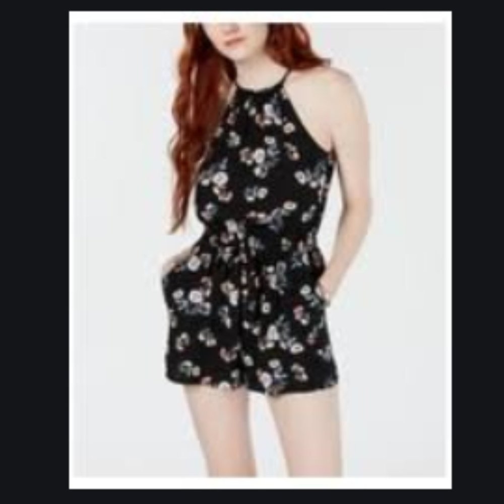 Bebop Black Floral Romper